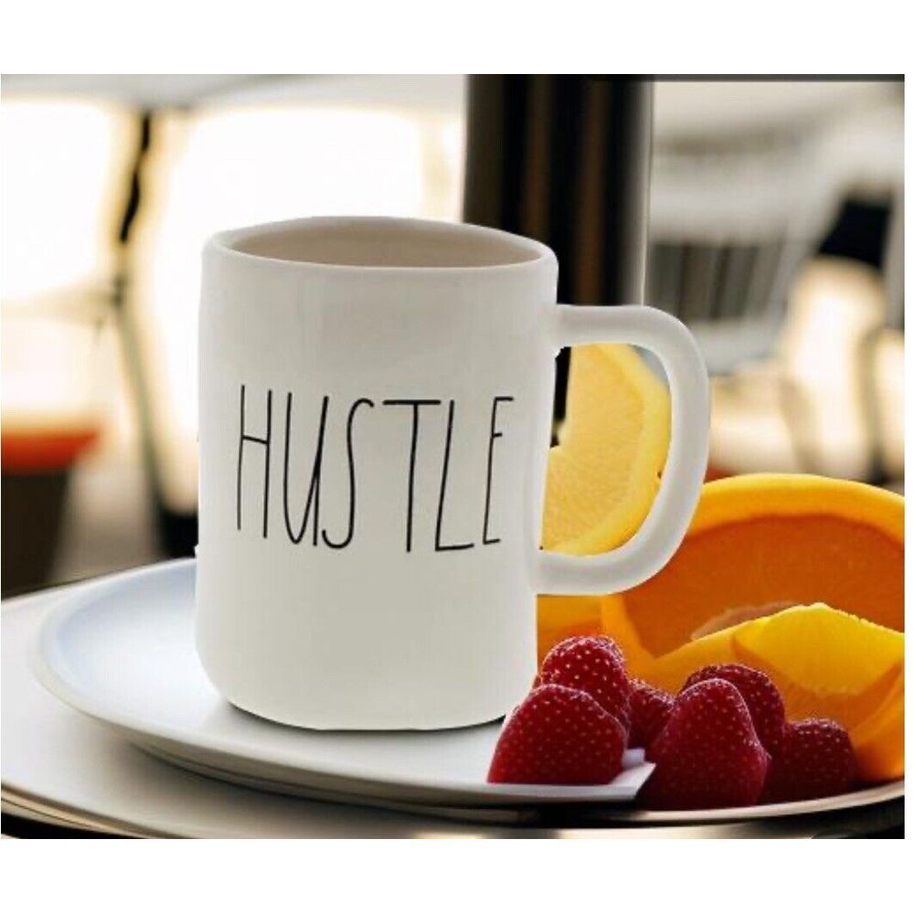 Rae Dunn By magenta Artisan Collection Ceramic Coffee Mug cup Hustle